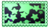 green glowing stars